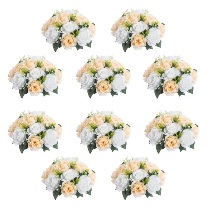 Artificial Flower Balls - Champagne White (1Pc)