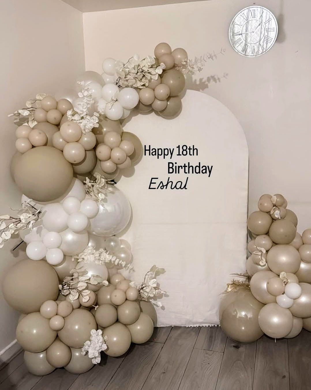 Cream Beige Bday Arch