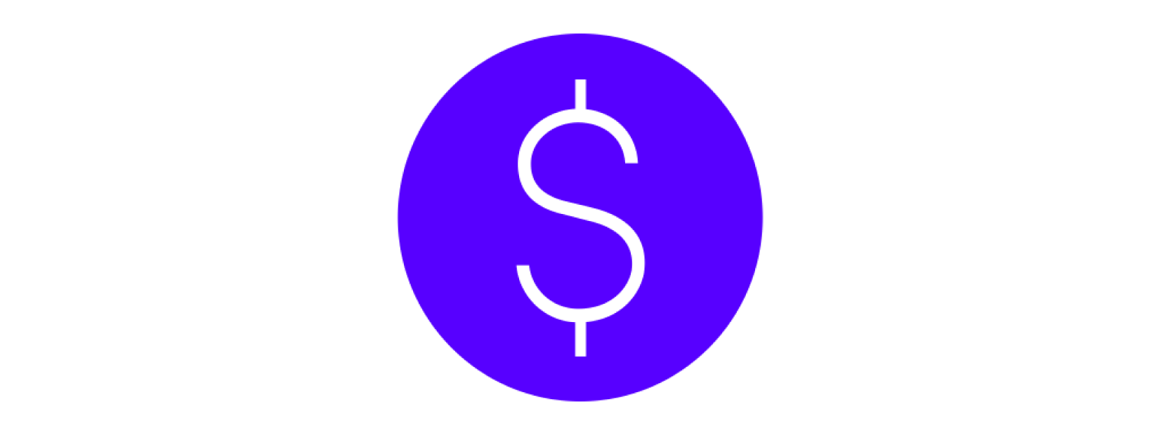 SmileDirectClub 30-Day Money-Back Promise dollar outlined icon on a blurple circle 