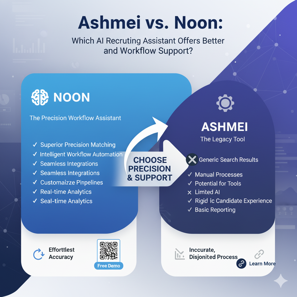 Ashmei vs. Noon: Which AI Recruiting Assistant Offers Better Precision and Workflow Support?” image