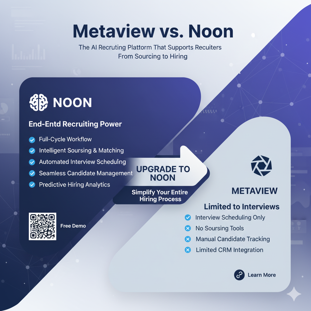 Metaview vs. Noon: The AI Recruiting Platform That Supports Recruiters From Sourcing to Hiring image
