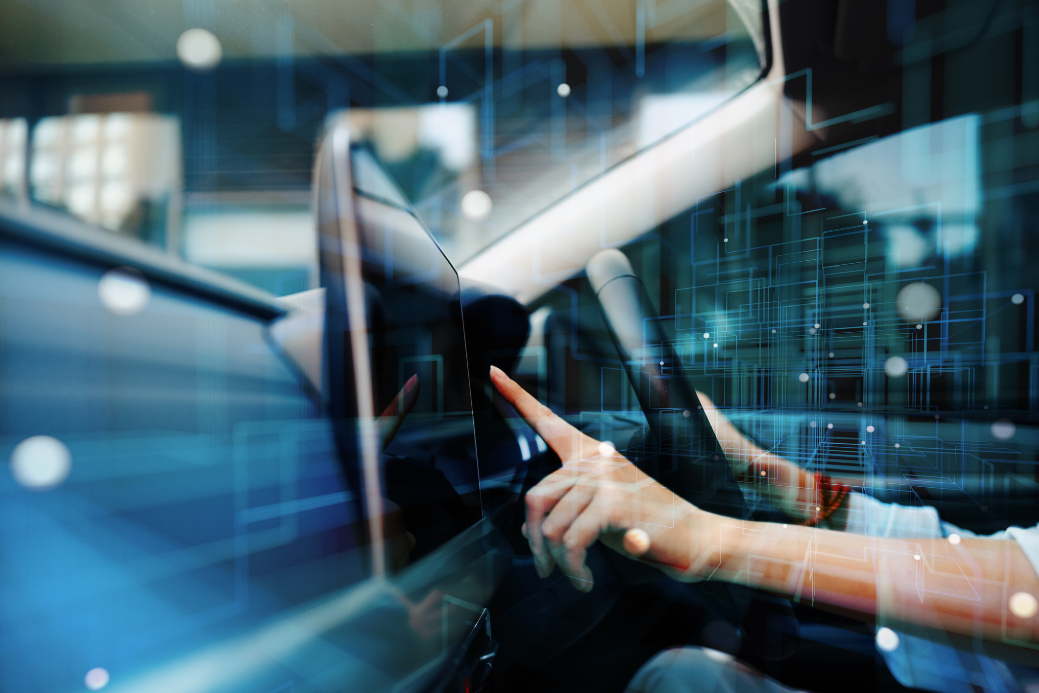 Human-system interaction is the biggest safety risk" with text explaining that human misunderstanding of automated systems is a greater mobility safety risk than mechanical failure, alongside an illustration of a driver using an advanced digital dashboard.