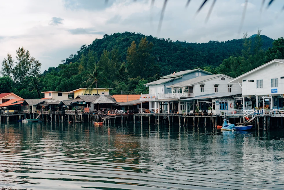 Floating houses in Thailand.