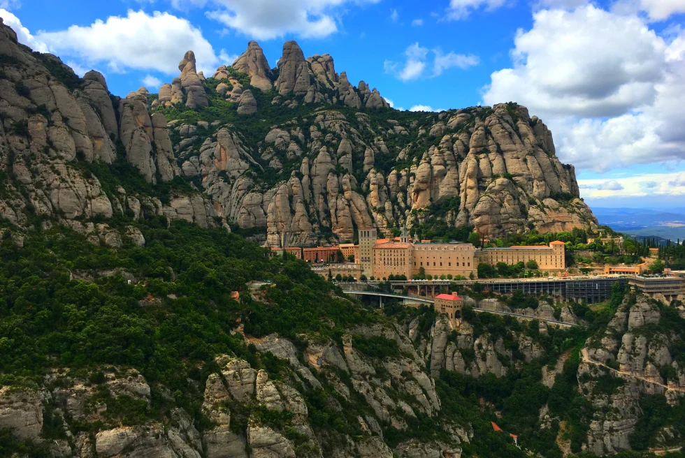 Montserrat hills in Barcelona.