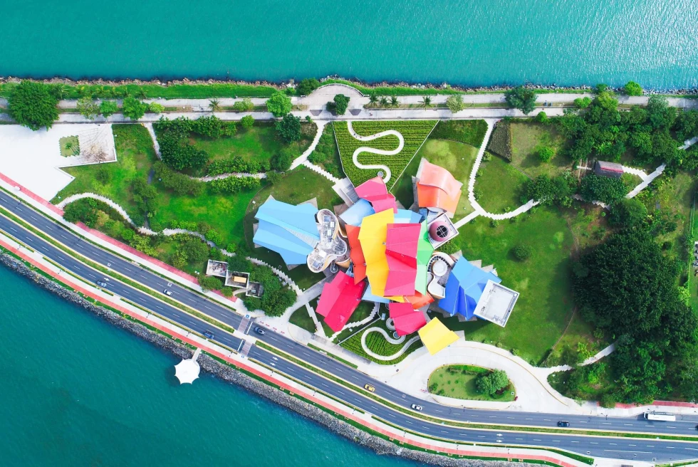 An aerial view of Amador in Panama City.