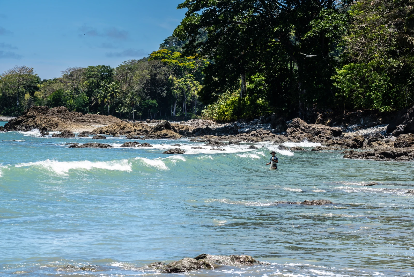Sport fishing sustainably in the blue waters of Costa Rica. 