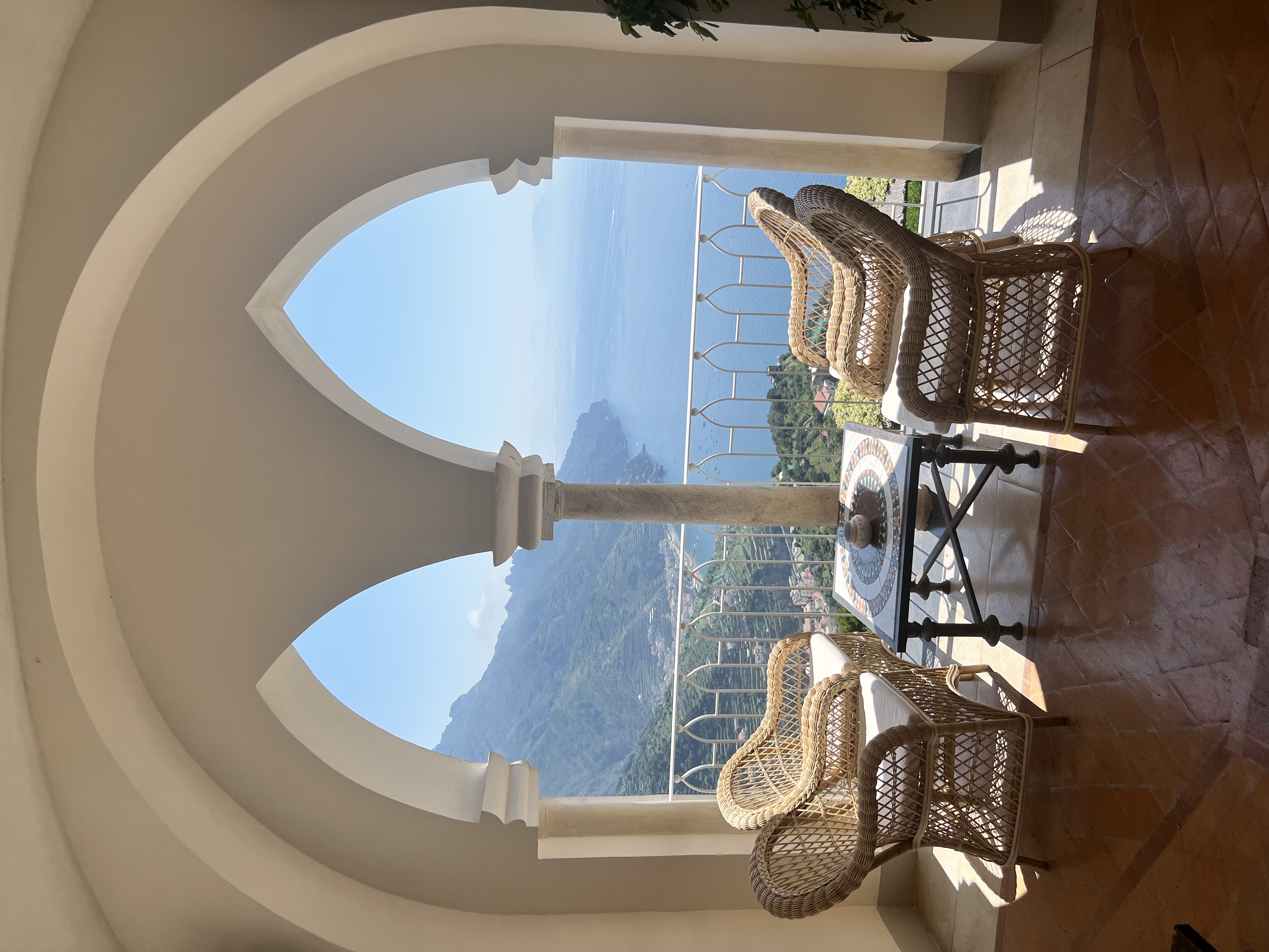 View of sea and sky from a lounge