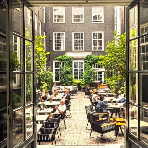 Beautiful patio in the hotel