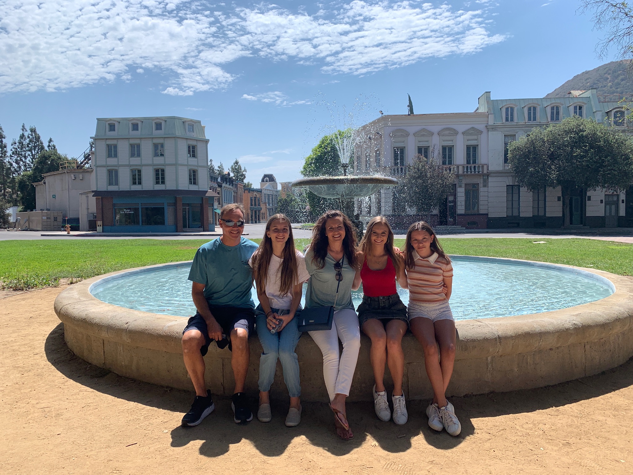 Family is having fun in LA