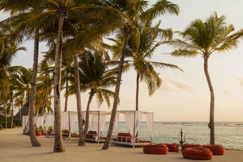 Cabanas overlooking a serene beach