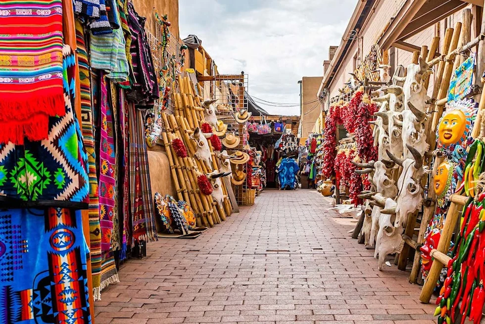 Market with colors in Santa Fe.