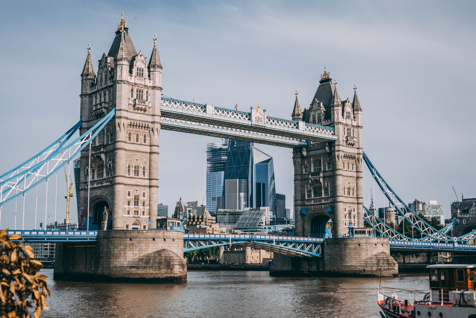 View of the Tower Bridge in London, England