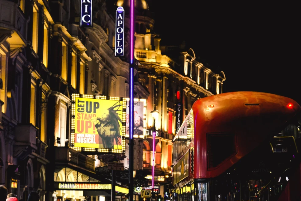 theater district at night