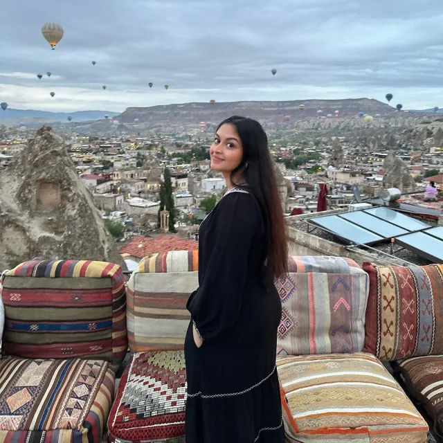 Picture of Amber in black dress at Cappadocia