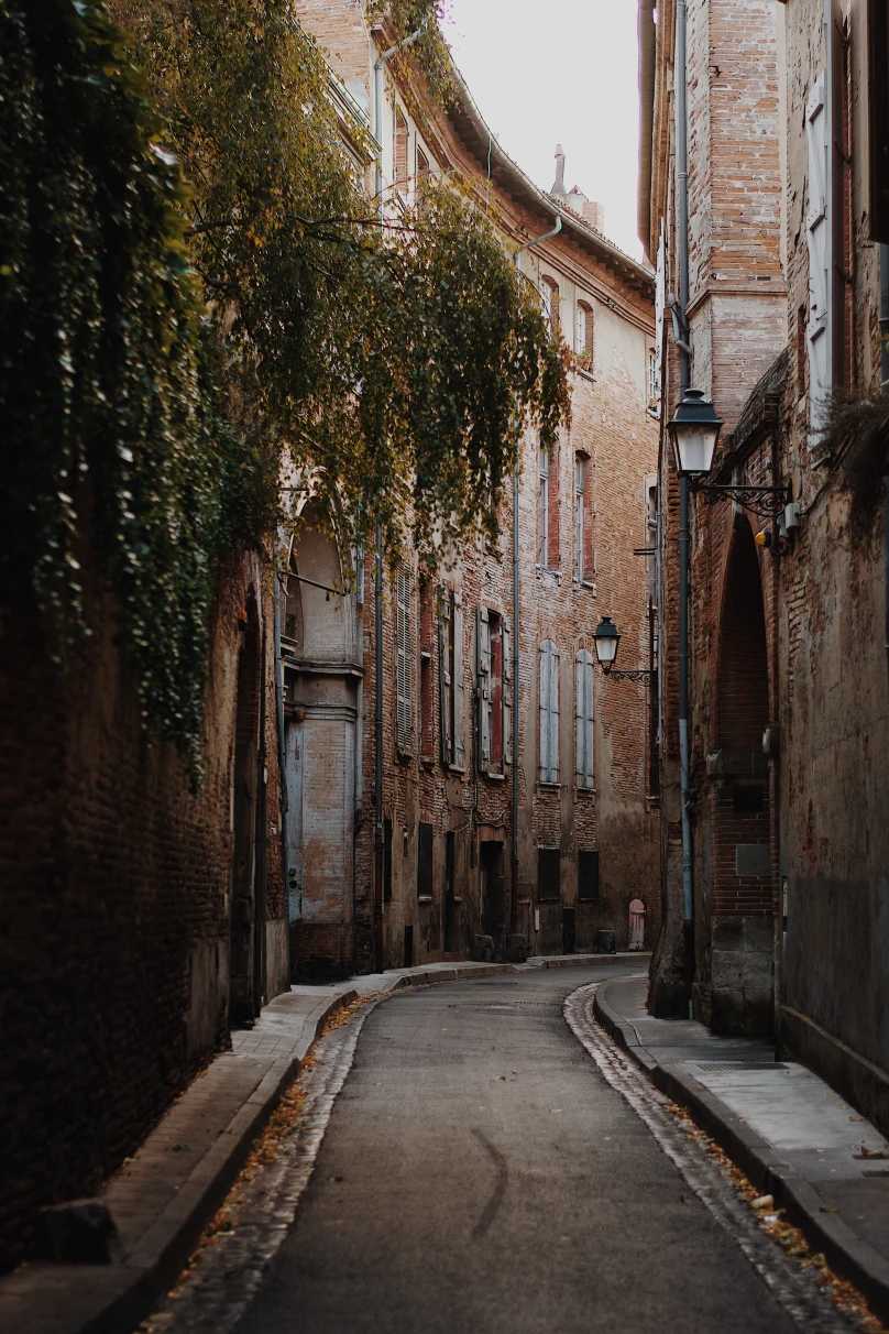 An ancient street in France. 