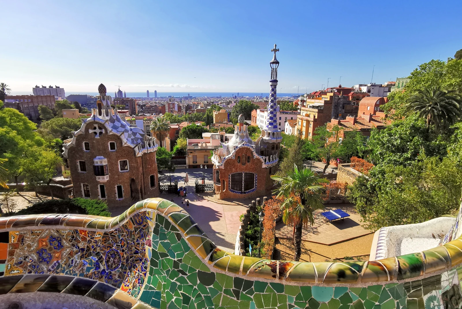 Parc Guell in Barcelona. 