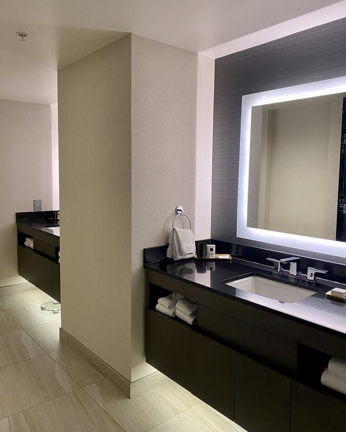 Cleanliness and elegance in powder-room