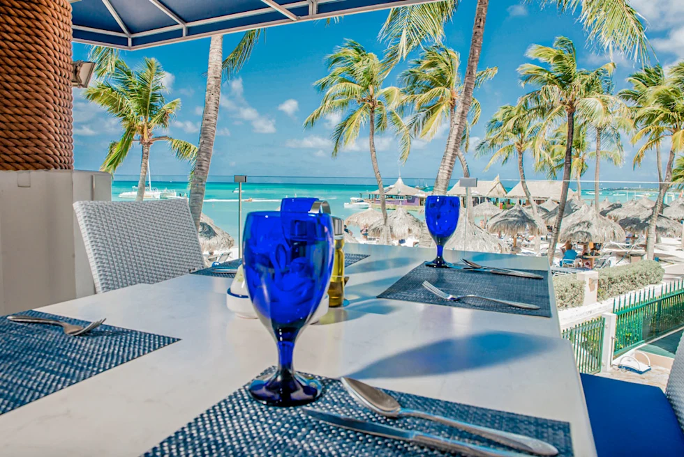 Azzuro is an Italian restaurant by the beach.