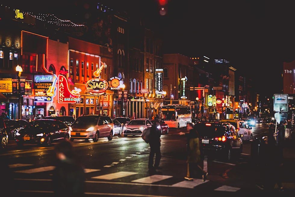 Nashville local market at night