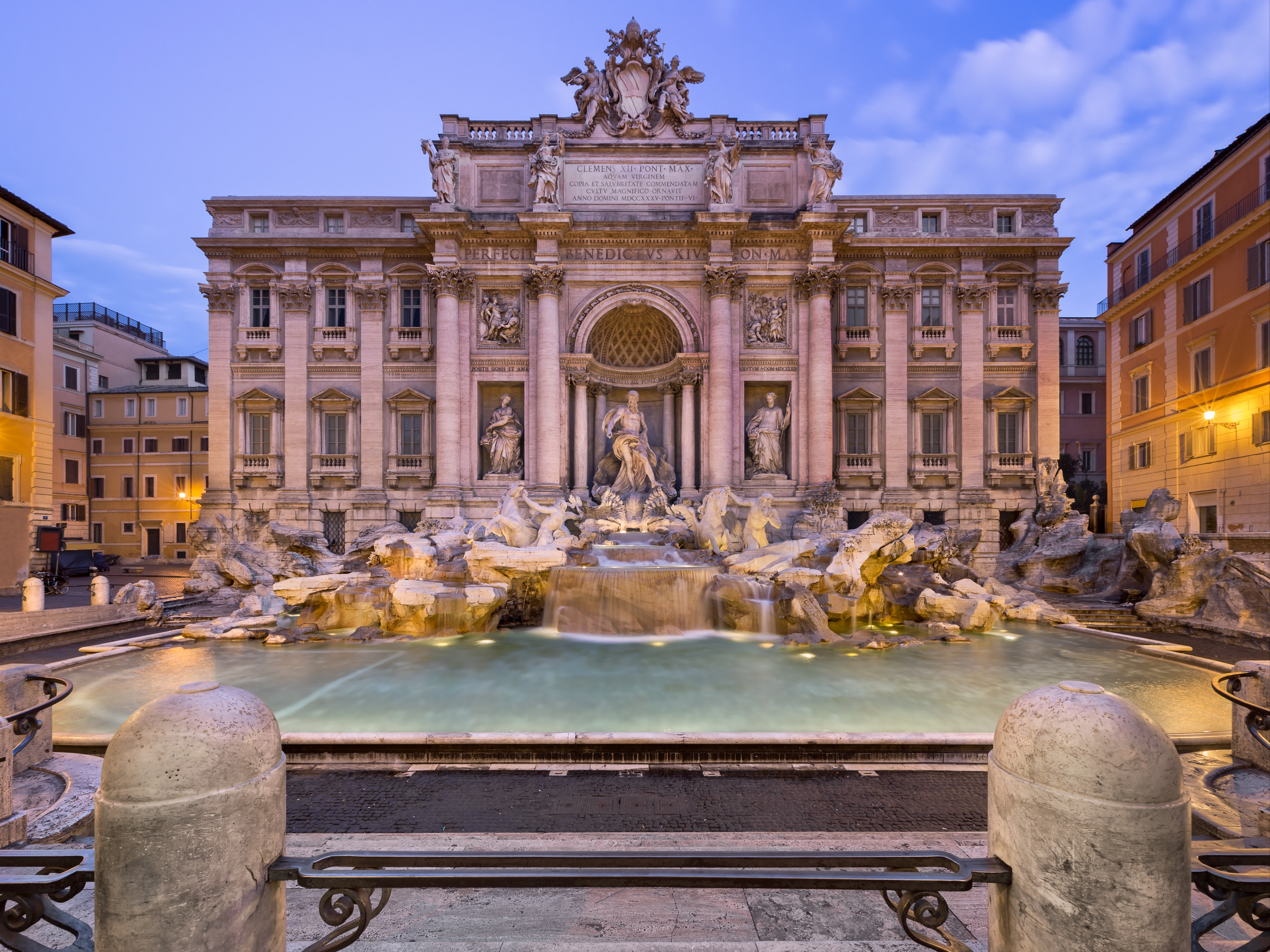 Trevi fountain view