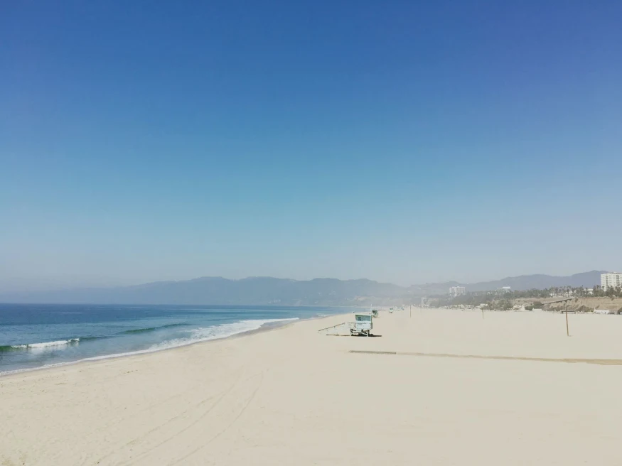 wide California beach