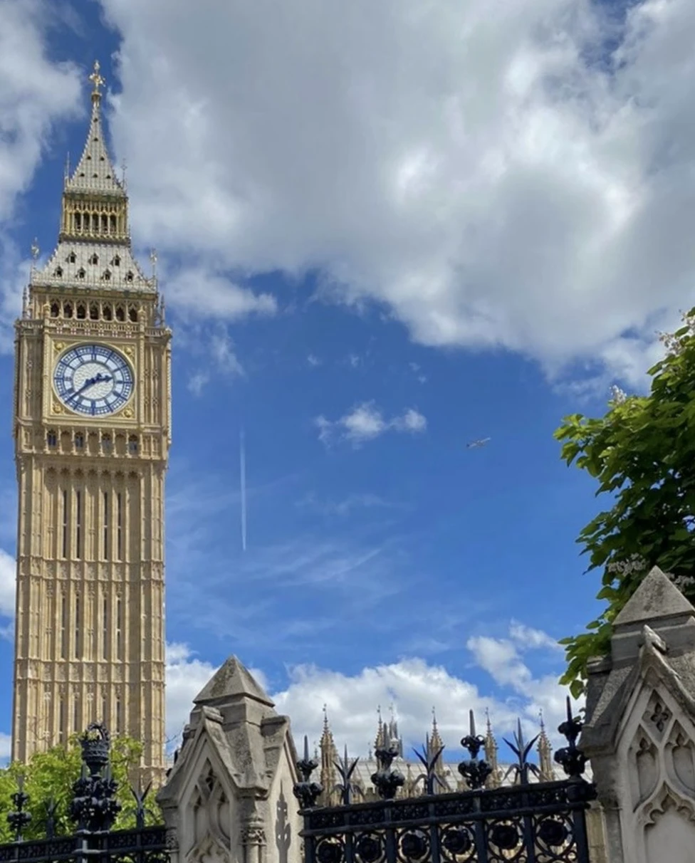 A photo of a clock tower during the daytime