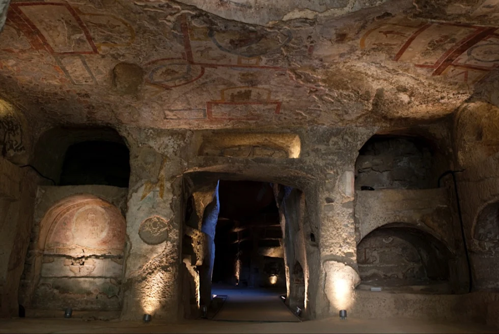 The Catacombs of San Gennaro are underground paleo-Christian burial and worship sites in Naples, Italy.