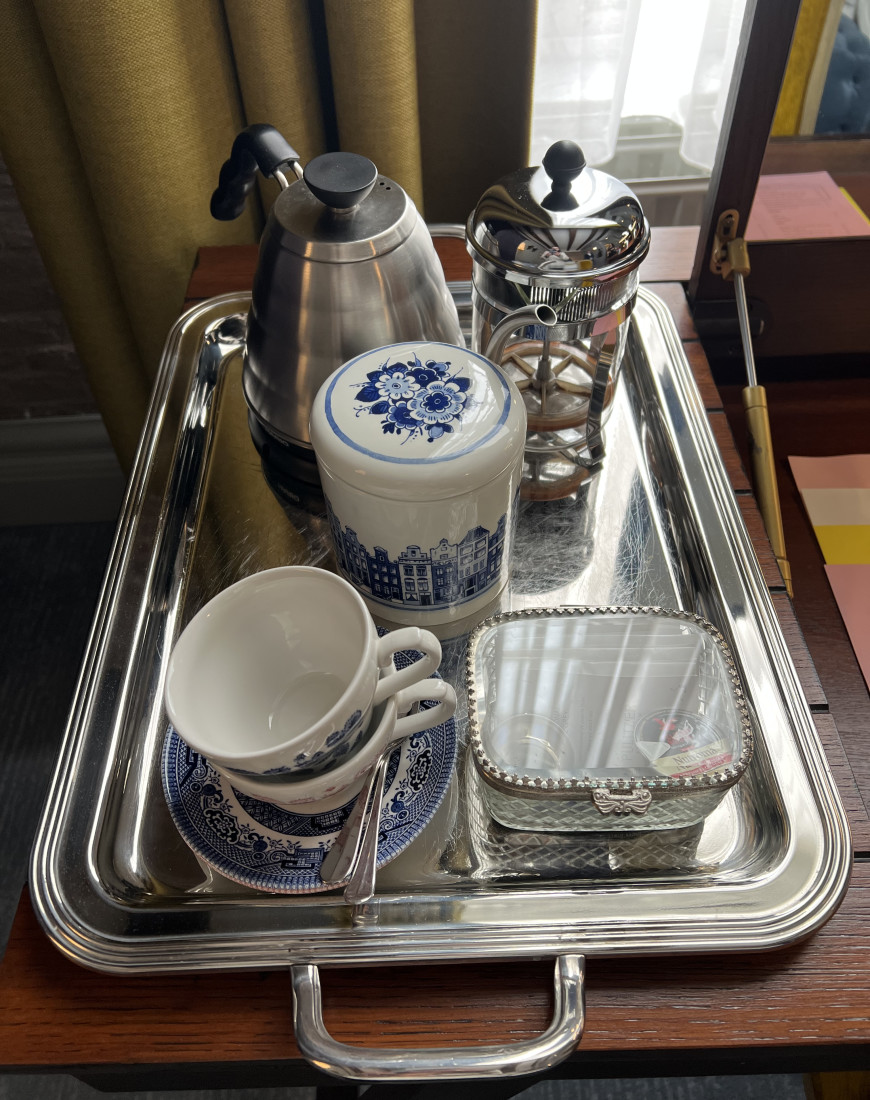 View of tea tray