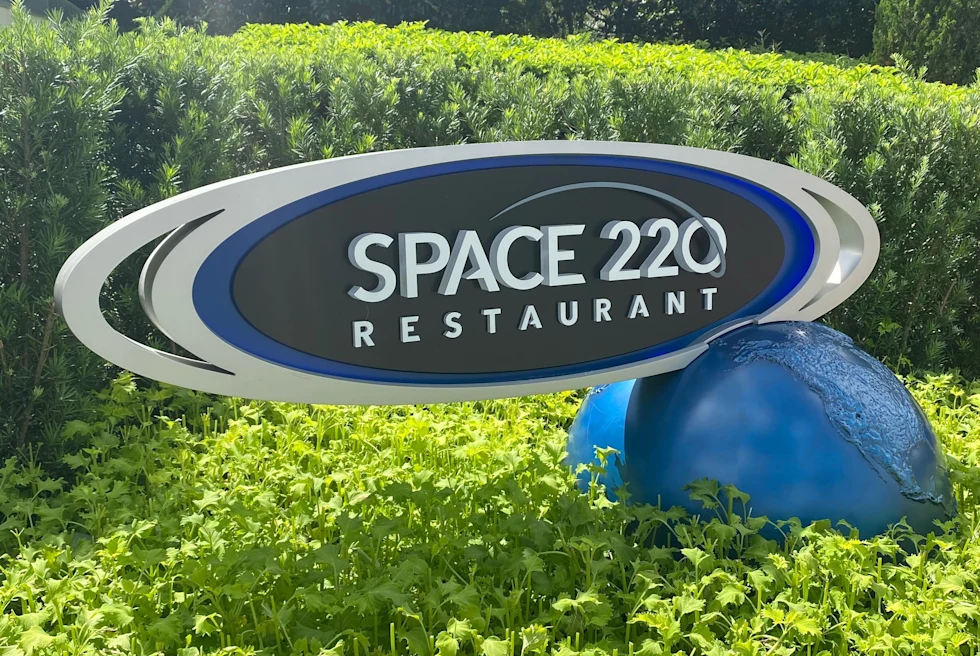 A sign board of a restaurant