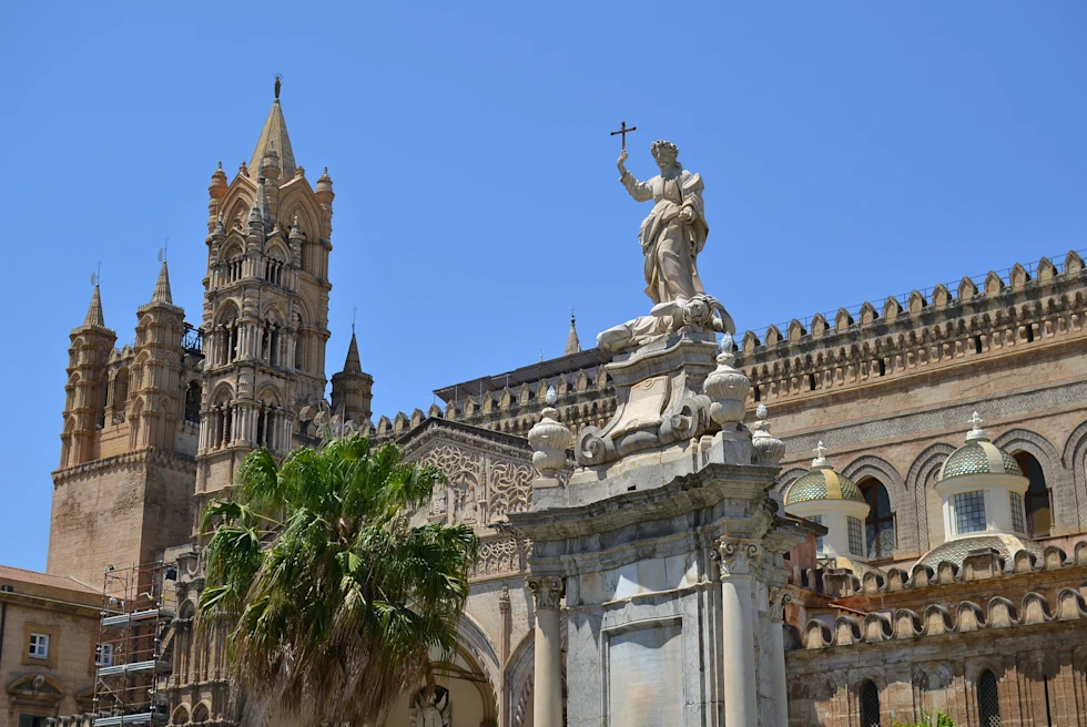 A huge historical building in Palermo