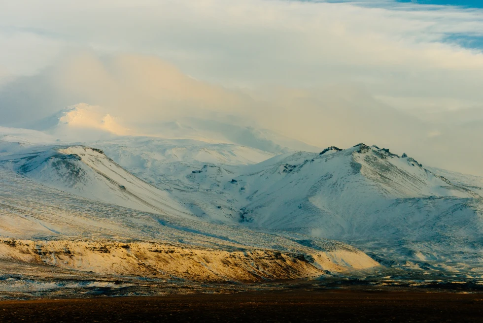 ice covered mountains