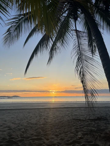 Sunset from a beach in Panama