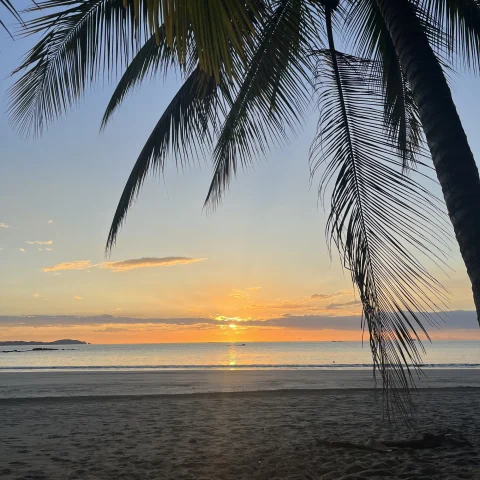 Sunset from a beach in Panama