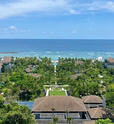 A scenic view of Nusa Dua, the resort area of Bali.