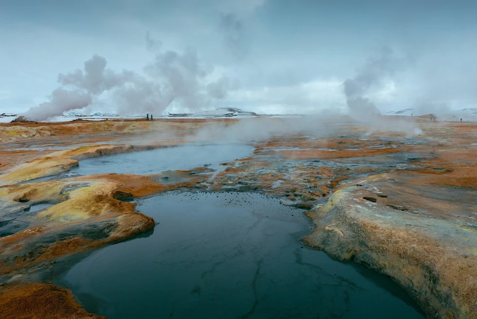 The geysers in Iceland.