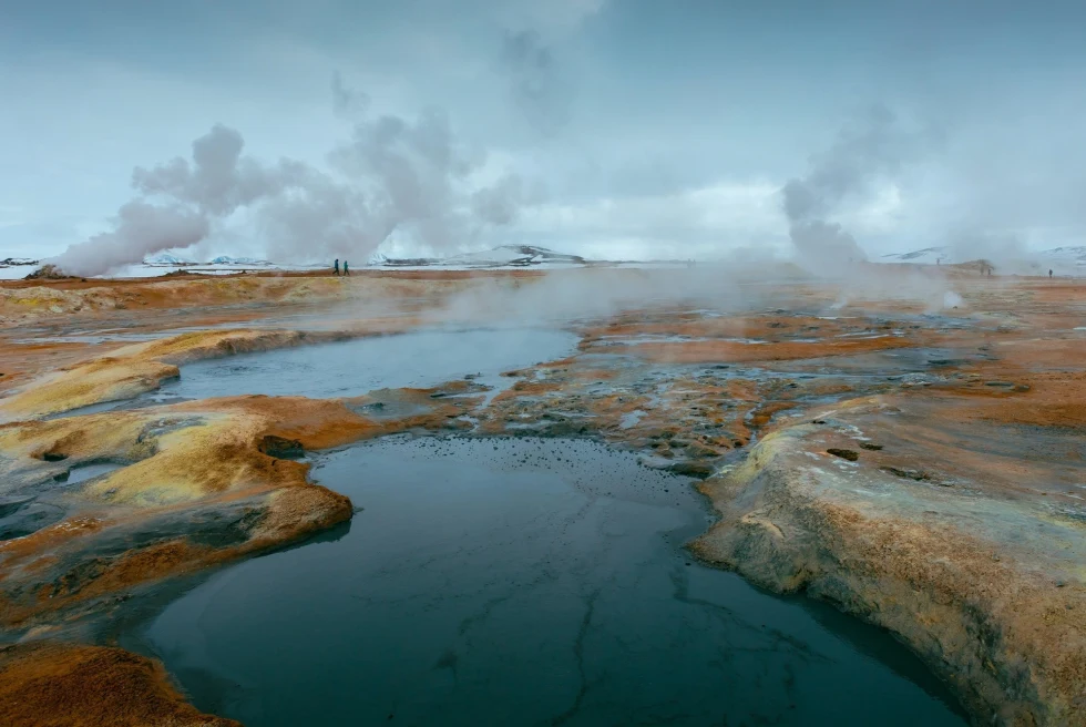 The geysers in Iceland. 
