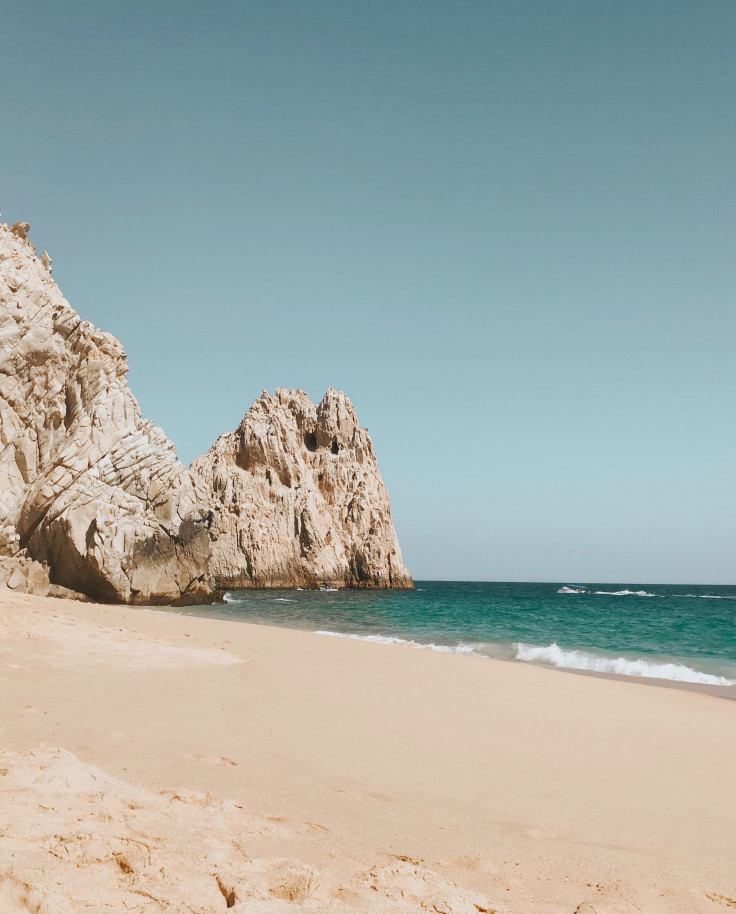 White sand beach and ocean