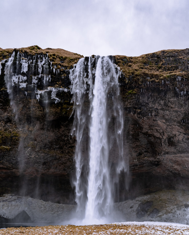 Cascading waterfall in Iceland