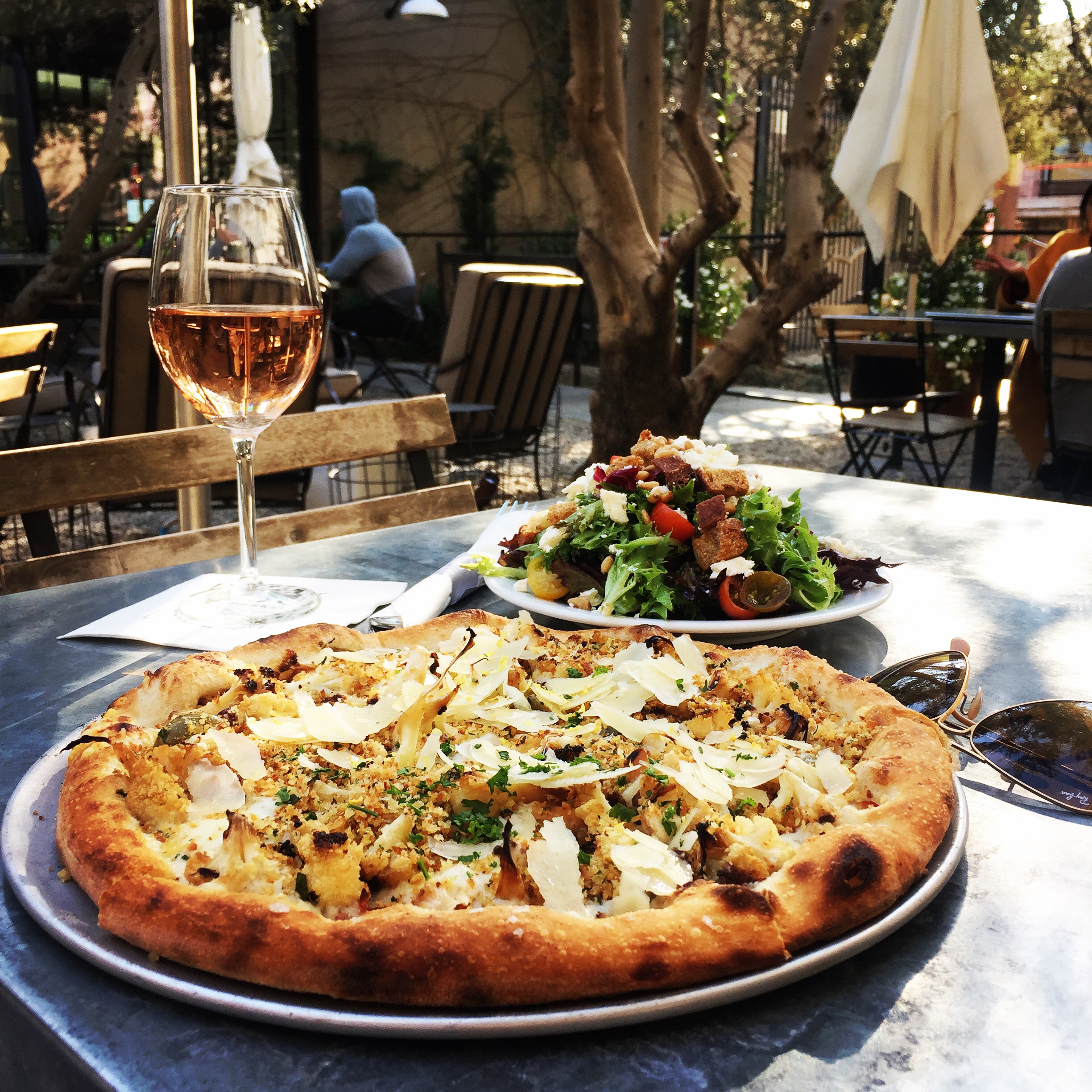 Pizza on a table