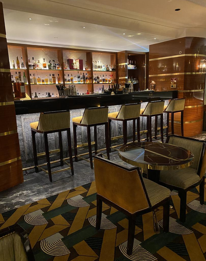 Hotel bar with artisanal cocktails