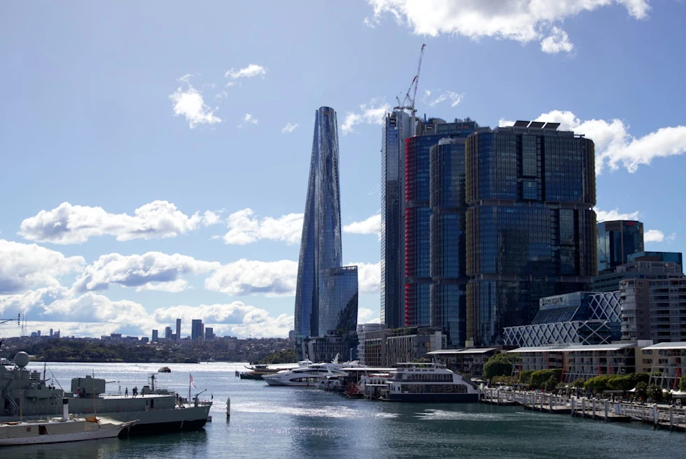 Harbor with buildings in the background.