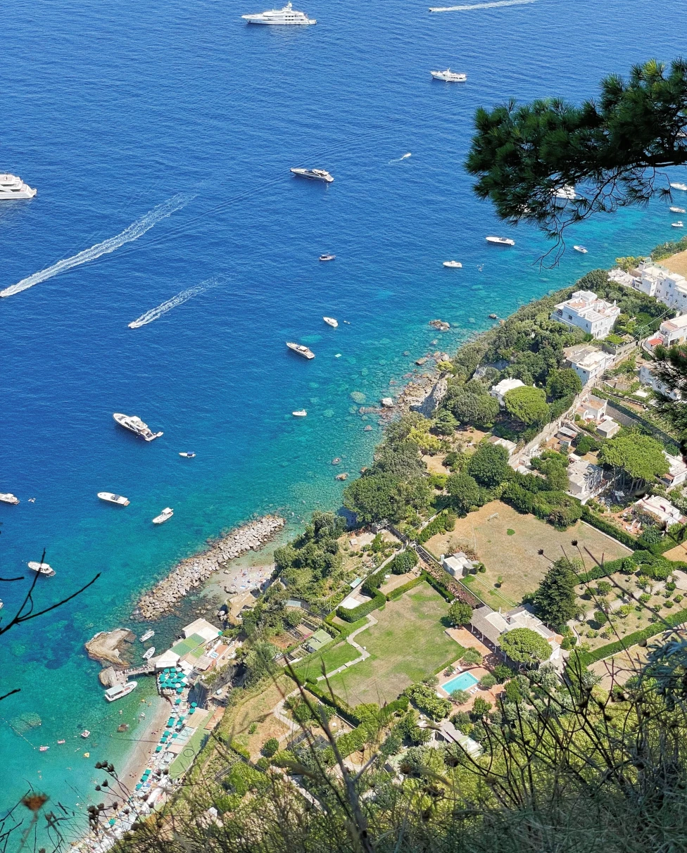 Top view of Capri Island