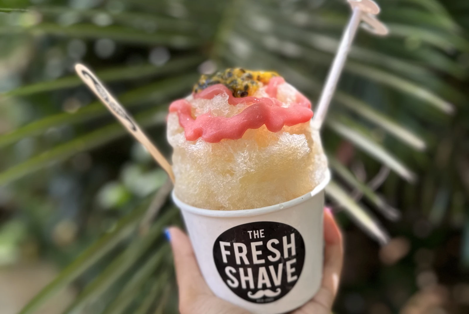 shaved ice in a cup