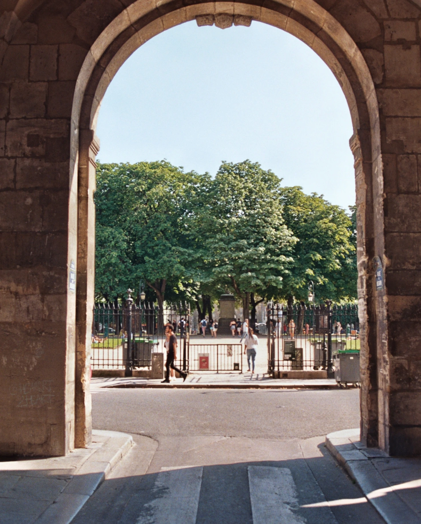 archway leads to park