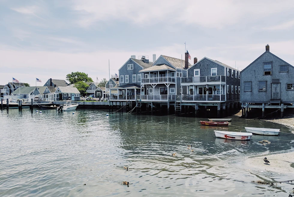 Beach town in Nantucket, Massachusetts