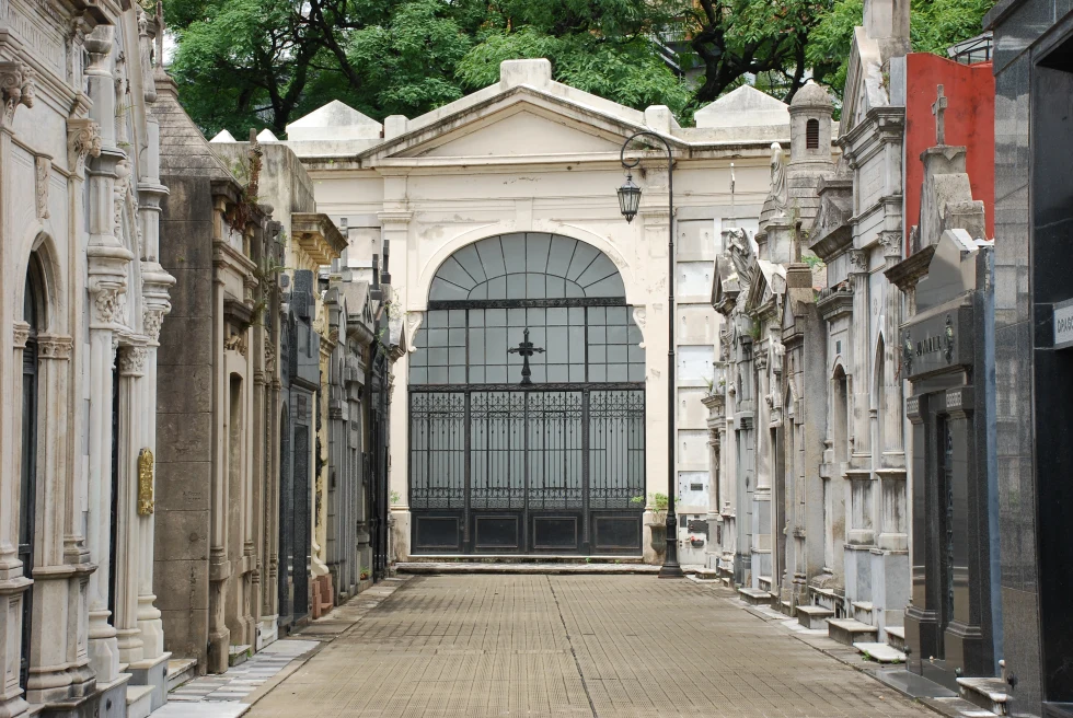 Recoleta cemetery in Argentina. 