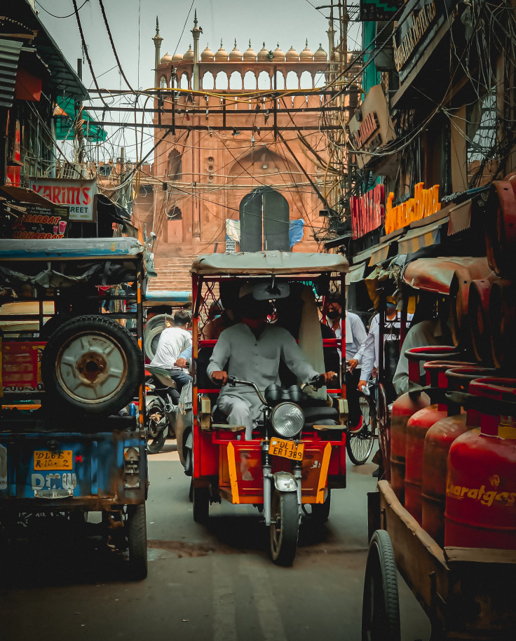 Delhi, India rickshaw. 