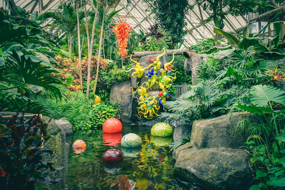 The Chihuly Garden and Glass Museum is a stunning showcase of the renowned glass artist Dale Chihuly's mesmerizing sculptures set amidst lush botanical gardens in Seattle.