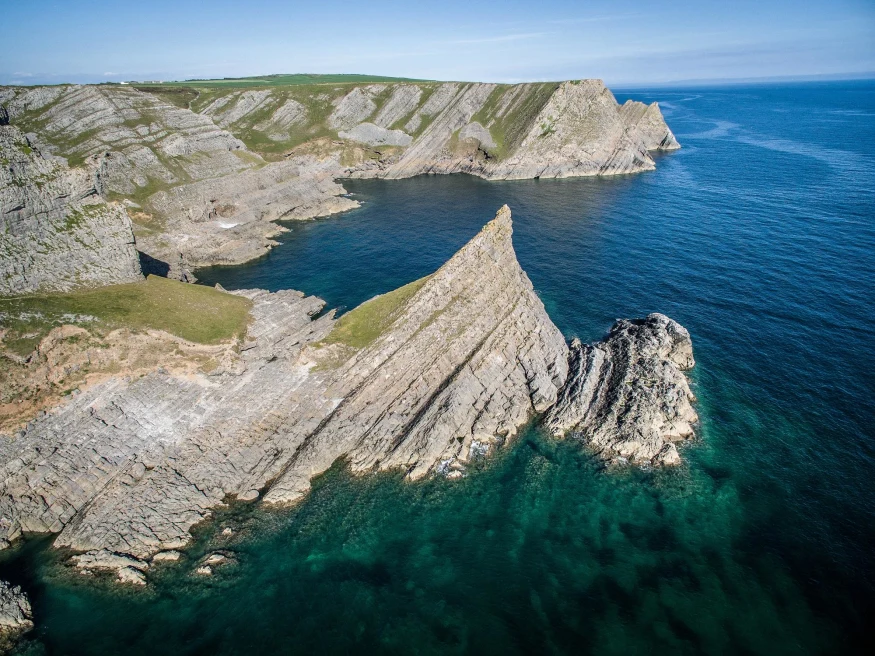 cliffs jet off over the ocean
