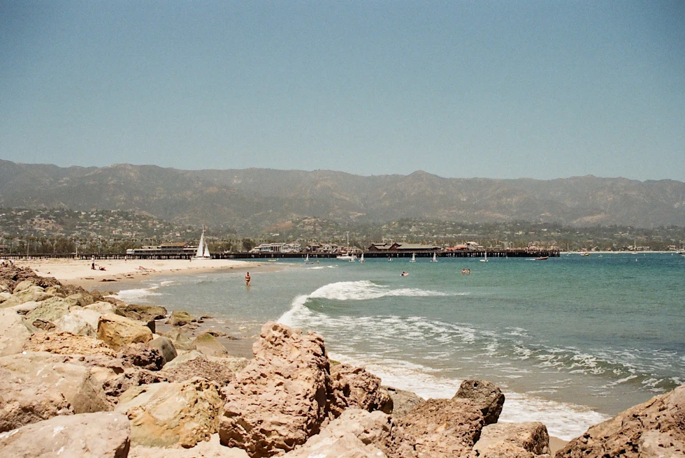 Coastline beach in Santa Barbara, California.